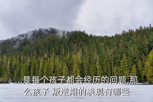 ...是每個(gè)孩子都會(huì)經(jīng)歷的問題,那么孩子 叛逆期的表現(xiàn)有哪些