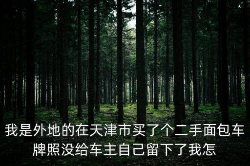 我是外地的在天津市買了個二手面包車牌照沒給車主自己留下了我怎