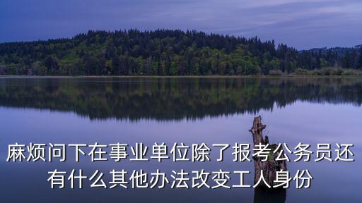 麻煩問下在事業單位除了報考公務員還有什么其他辦法改變工人身份