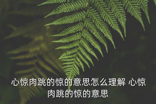  心驚肉跳的驚的意思怎么理解 心驚肉跳的驚的意思