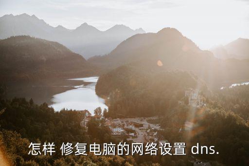 怎樣 修復電腦的網絡設置 dns.
