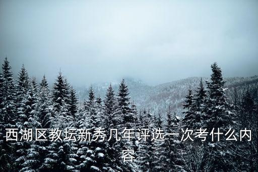 西湖區教壇新秀幾年評選一次考什么內容