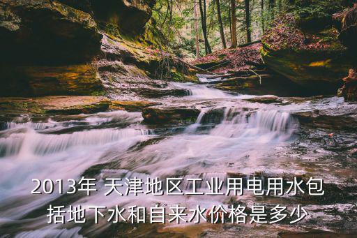 2013年 天津地區(qū)工業(yè)用電用水包括地下水和自來水價格是多少