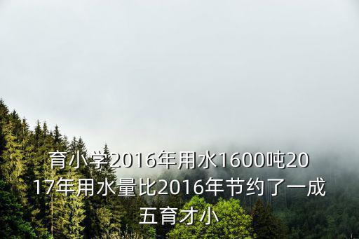 育小學2016年用水1600噸2017年用水量比2016年節約了一成五育才小