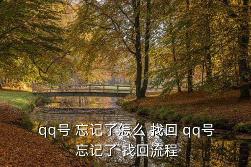  qq號 忘記了怎么 找回 qq號 忘記了 找回流程