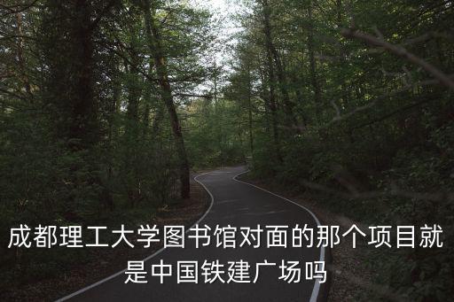 成都理工大學(xué)圖書館對(duì)面的那個(gè)項(xiàng)目就是中國(guó)鐵建廣場(chǎng)嗎