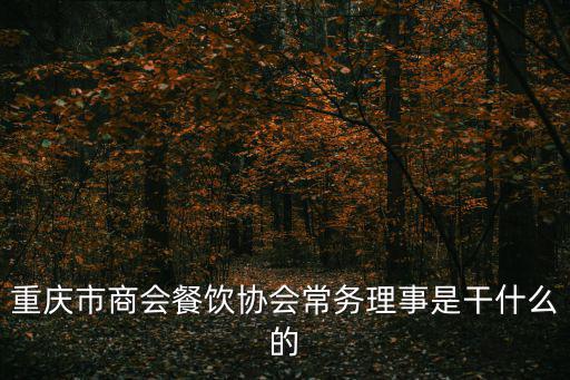重慶市商會(huì)餐飲協(xié)會(huì)常務(wù)理事是干什么的
