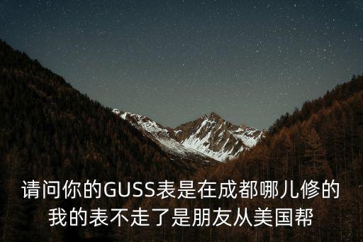 請問你的GUSS表是在成都哪兒修的我的表不走了是朋友從美國幫
