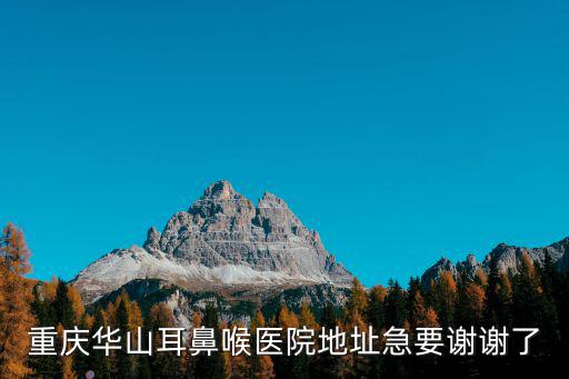 重慶華山耳鼻喉醫(yī)院地址急要謝謝了