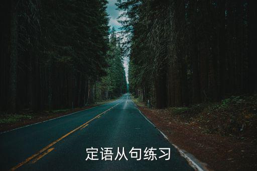 定語從句練習