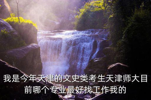 我是今年天津的文史類考生天津師大目前哪個專業(yè)最好找工作我的