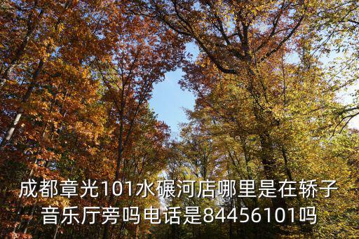 成都章光101水碾河店哪里是在轎子音樂廳旁嗎電話是84456101嗎