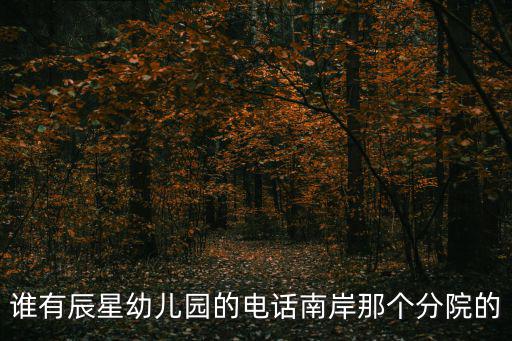誰有辰星幼兒園的電話南岸那個(gè)分院的