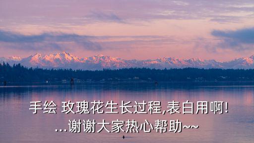  手繪 玫瑰花生長過程,表白用啊!...謝謝大家熱心幫助~~