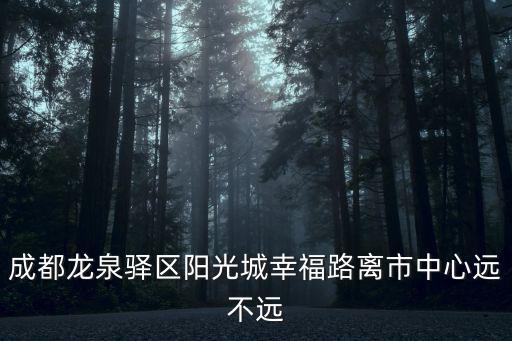 成都龍泉驛區陽光城幸福路離市中心遠不遠