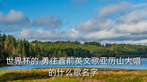 世界杯的 勇往直前英文歌亞歷山大唱的什么歌名字