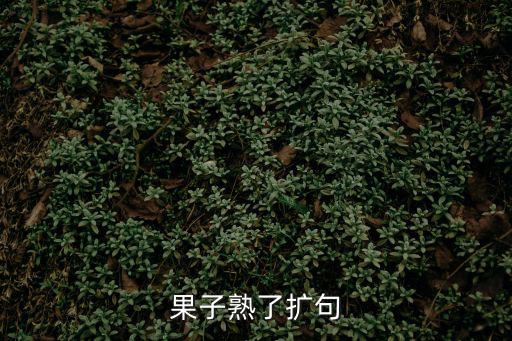 果子熟了，果子熟了擴(kuò)句
