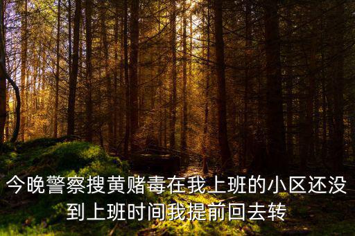 成都市督查組查黃賭毒嘛，今晚警察搜黃賭毒在我上班的小區還沒到上班時間我提前回去轉