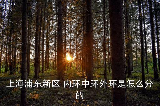 上海浦東新區(qū) 內(nèi)環(huán)中環(huán)外環(huán)是怎么分的