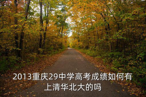 2013重慶29中學高考成績如何有上清華北大的嗎
