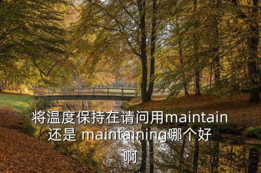 將溫度保持在請(qǐng)問用maintain還是 maintaining哪個(gè)好啊