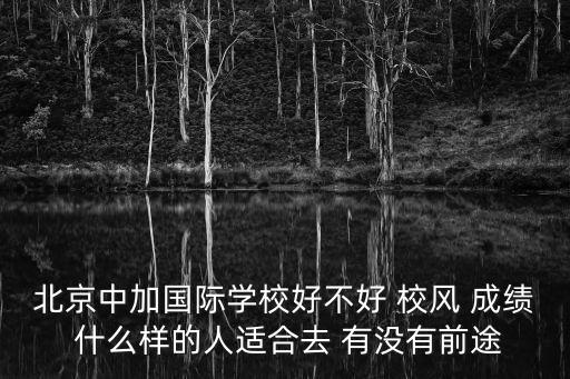 北京中加國際學校好不好 校風 成績 什么樣的人適合去 有沒有前途