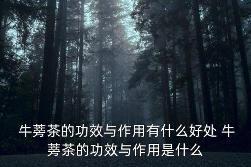 牛蒡茶有什么作用,牛蒡茶功效與作用1、牛蒡子性寒不宜服用
