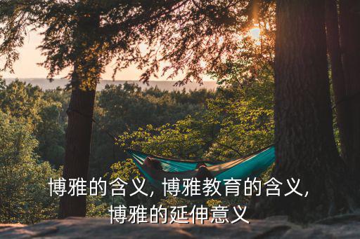 博雅,博雅這個名字寓意著什么?