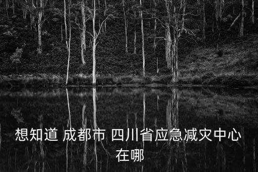 想知道 成都市 四川省應(yīng)急減災(zāi)中心 在哪
