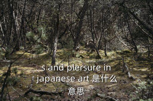日本人體藝術網站，s and plersure in japanese art 是什么意思
