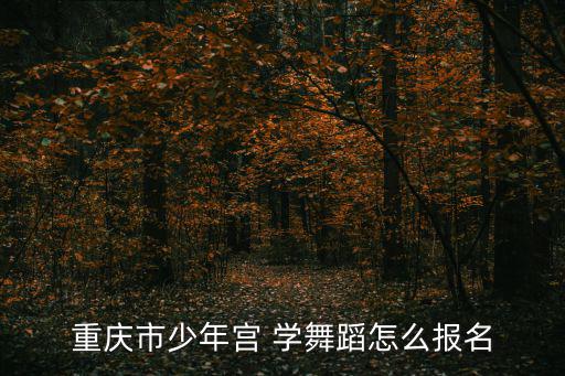 重慶市少年宮 學舞蹈怎么報名