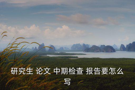 研究生 論文 中期檢查 報告要怎么寫