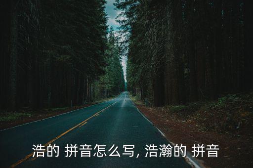 浩的 拼音怎么寫, 浩瀚的 拼音