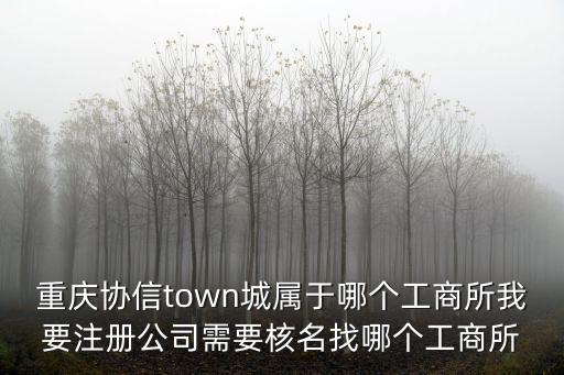 重慶協信town城屬于哪個工商所我要注冊公司需要核名找哪個工商所