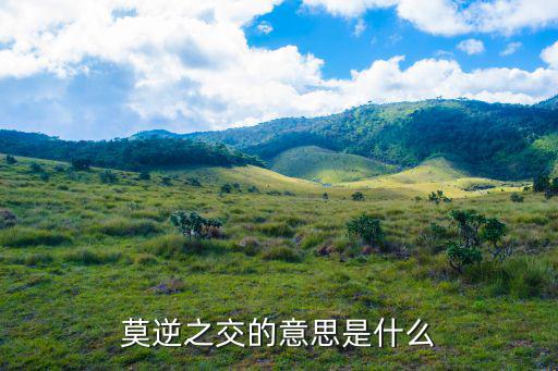 莫逆之交的意思是什么