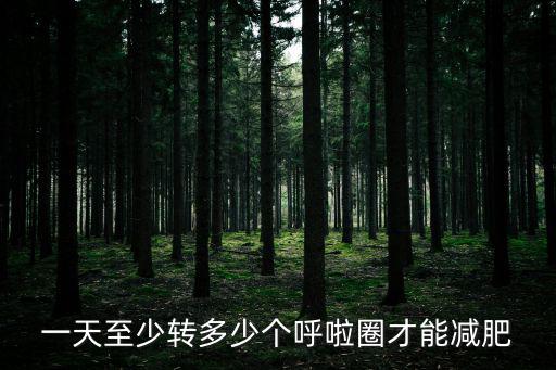 一天至少轉多少個呼啦圈才能減肥