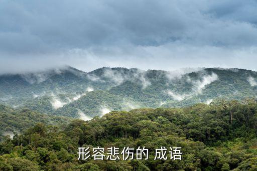  形容悲傷的 成語