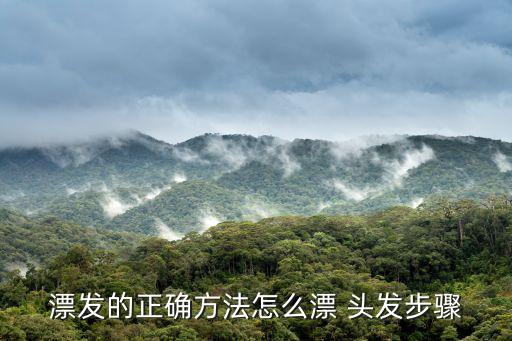 漂發的正確方法怎么漂 頭發步驟
