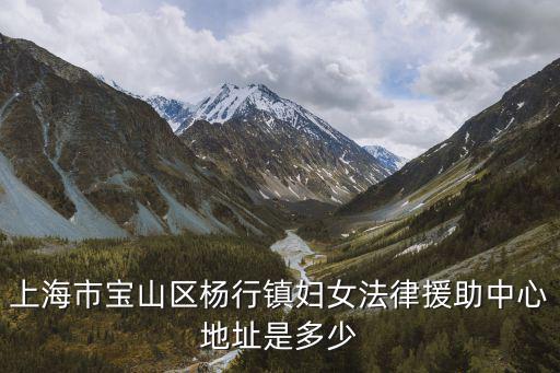 上海市寶山區(qū)楊行鎮(zhèn)婦女法律援助中心地址是多少