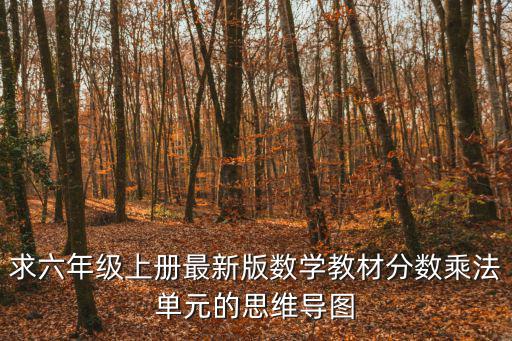求六年級上冊最新版數(shù)學教材分數(shù)乘法單元的思維導圖