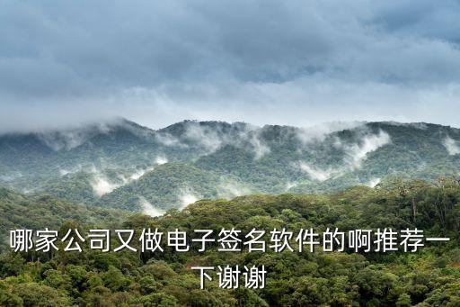 企業登記電子簽名軟件，電子簽名系統企業里哪家最好用