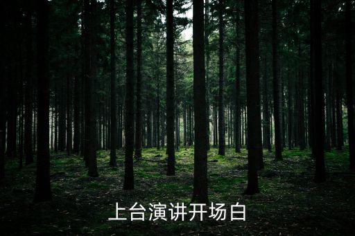 上臺(tái)演講開(kāi)場(chǎng)白