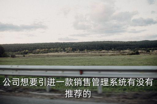 公司想要引進一款銷售管理系統(tǒng)有沒有推薦的