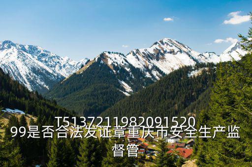 T513721198209152099是否合法發證章重慶市安全生產監督管