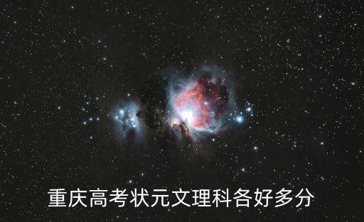 重慶高考狀元文理科各好多分