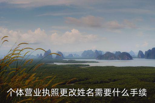 個體營業執照更改姓名需要什么手續