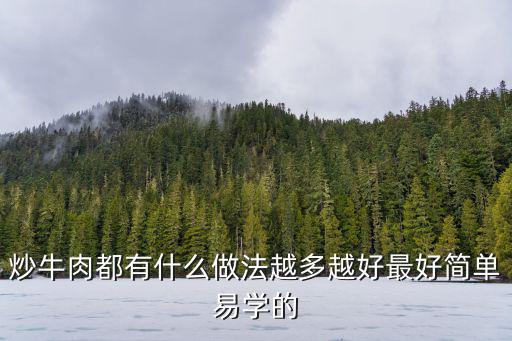 炒牛肉都有什么做法越多越好最好簡單易學的