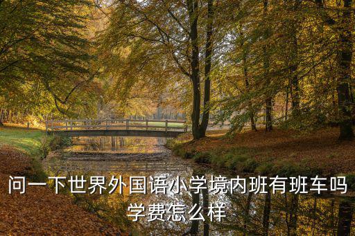 問一下世界外國(guó)語小學(xué)境內(nèi)班有班車嗎學(xué)費(fèi)怎么樣