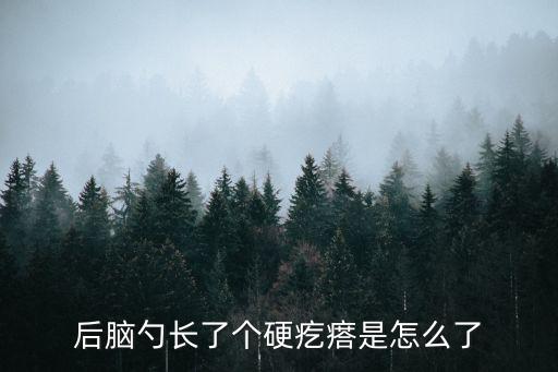 后腦勺長了個硬疙瘩是怎么了