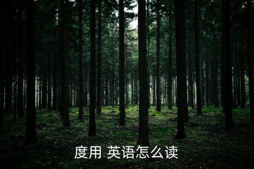 度用 英語怎么讀